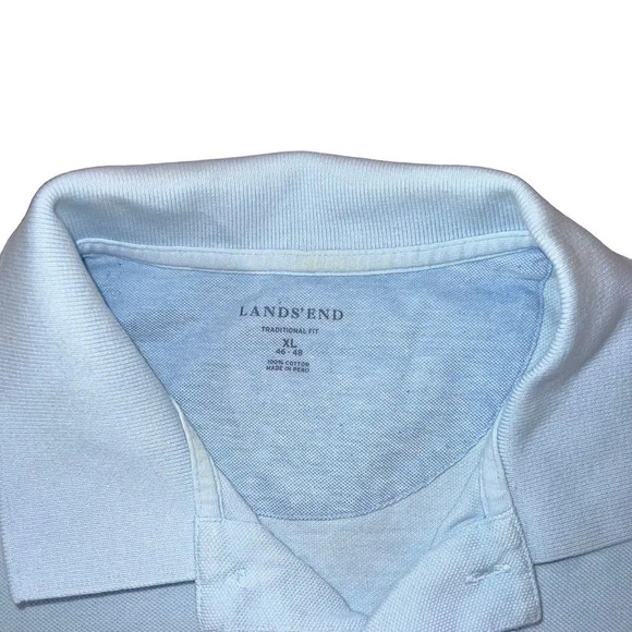 Land's‎ End Light Blue Men's Polo Size XL - Picture 2 of 3